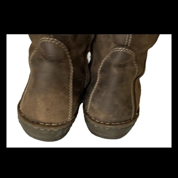 Teva Tonalea Boots Sherpa Lined Size 8 Brown Leather Waterproof Side Zip 4327 - Picture 8 of 15